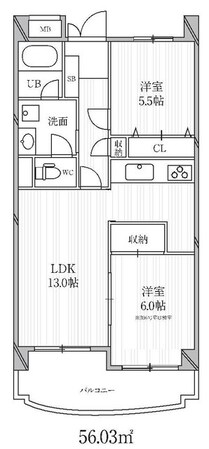 コスモリード世田谷砧の物件間取画像